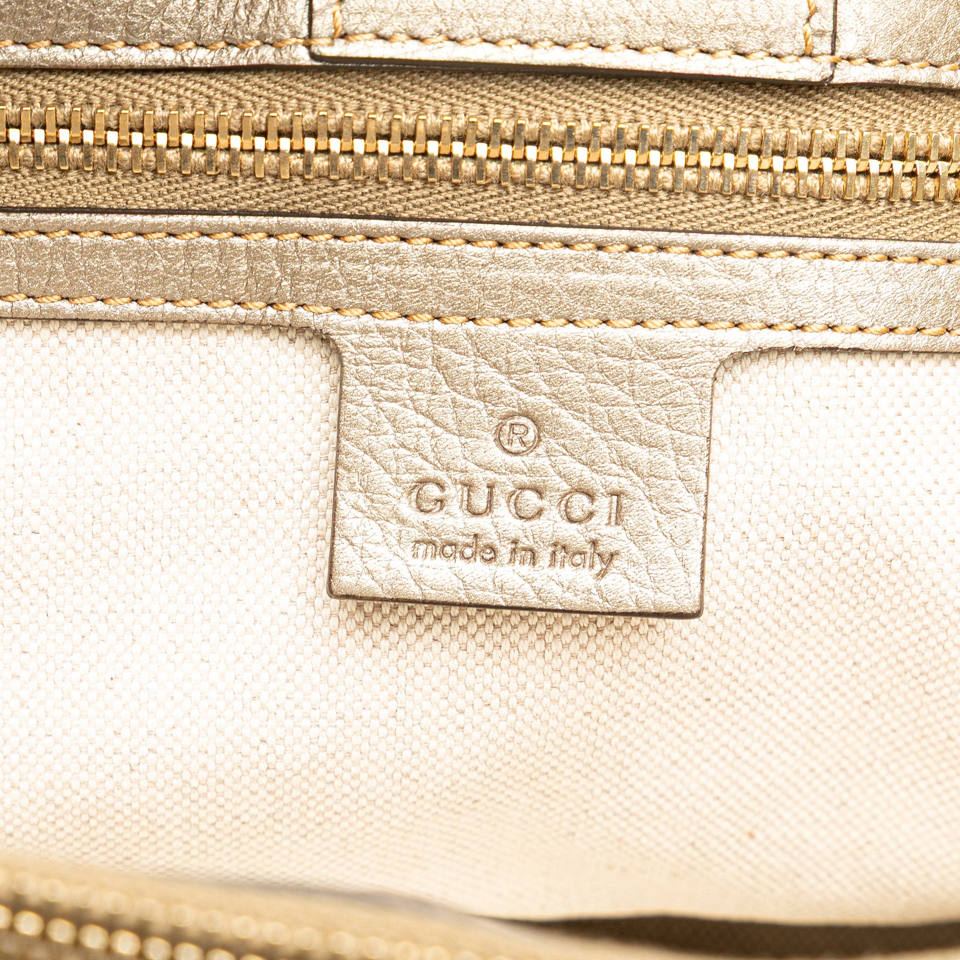 Gucci Medium Calfskin Bamboo Shopper Satchel
