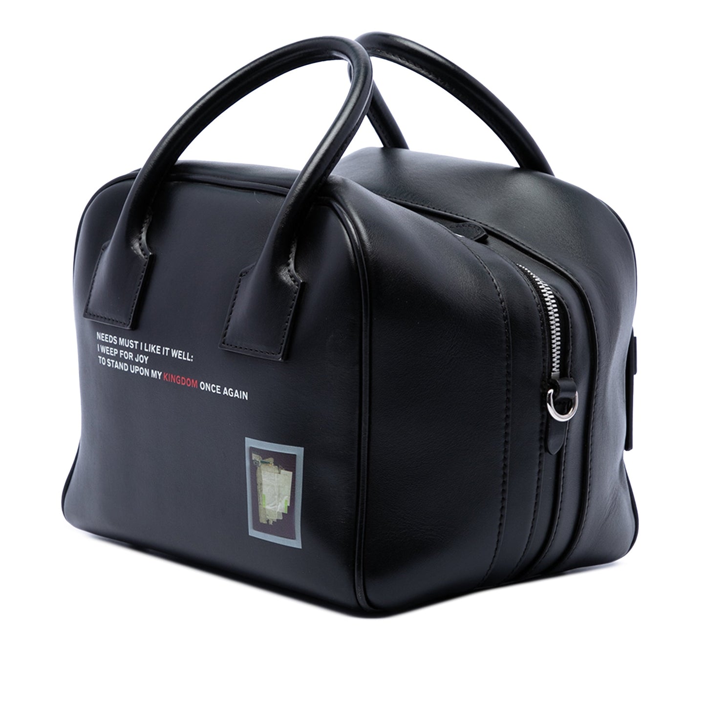 Burberry Leather Deer Print Cube Satchel