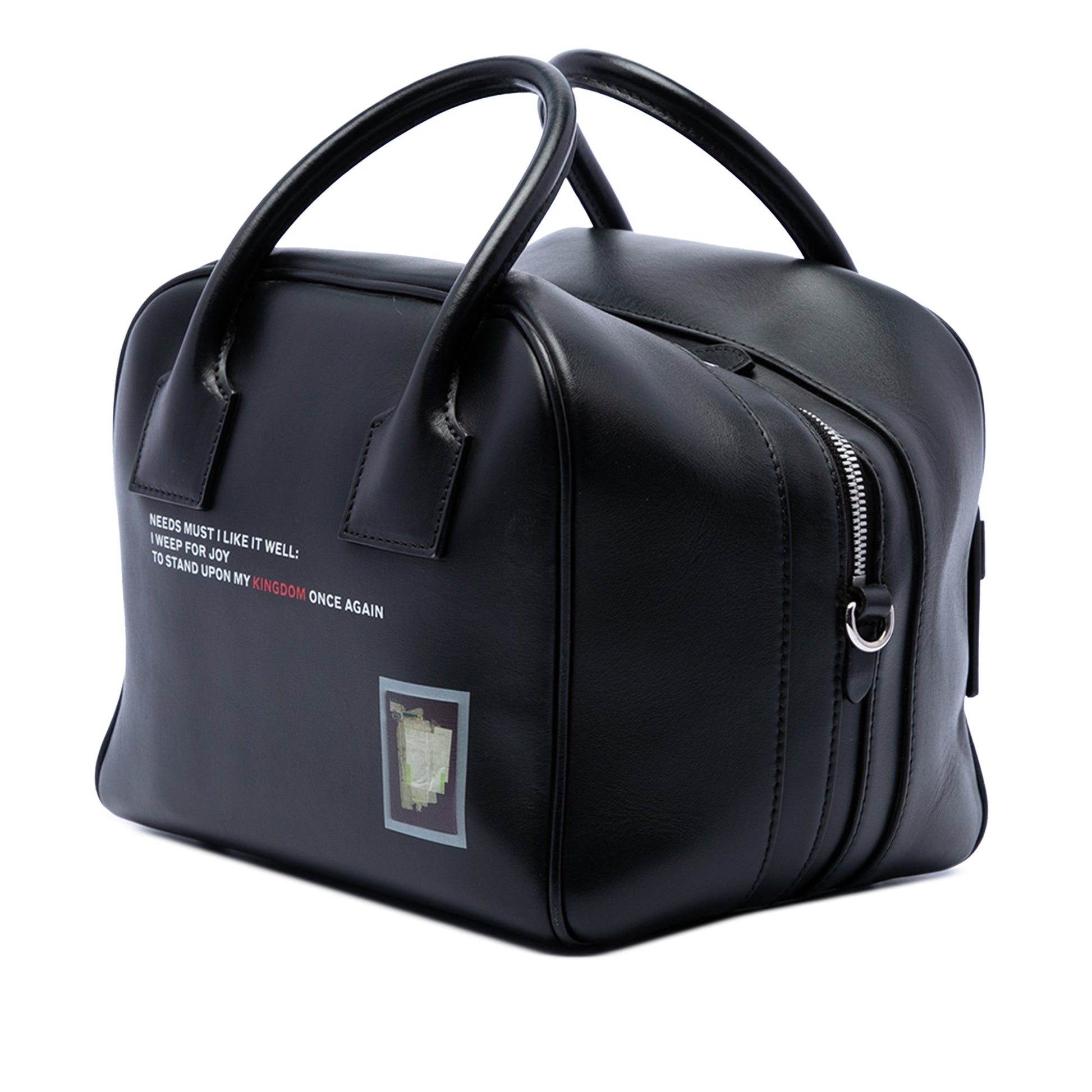 Burberry Leather Deer Print Cube Satchel