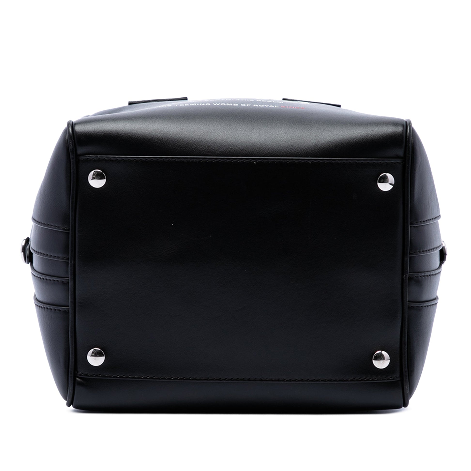 Burberry Leather Deer Print Cube Satchel