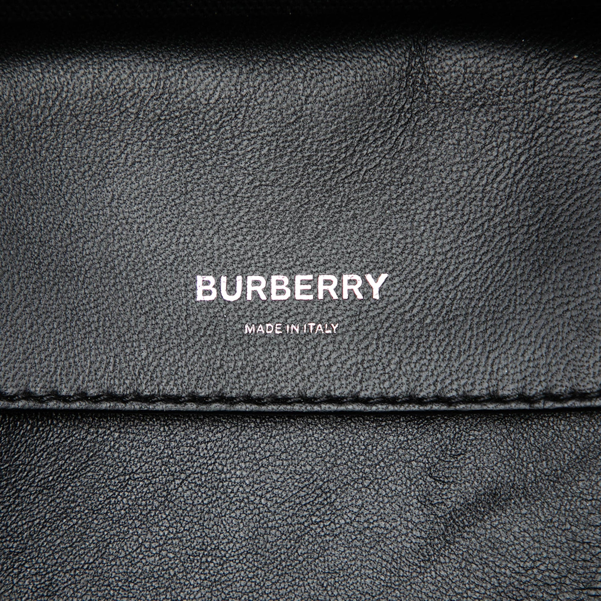 Burberry Leather Deer Print Cube Satchel