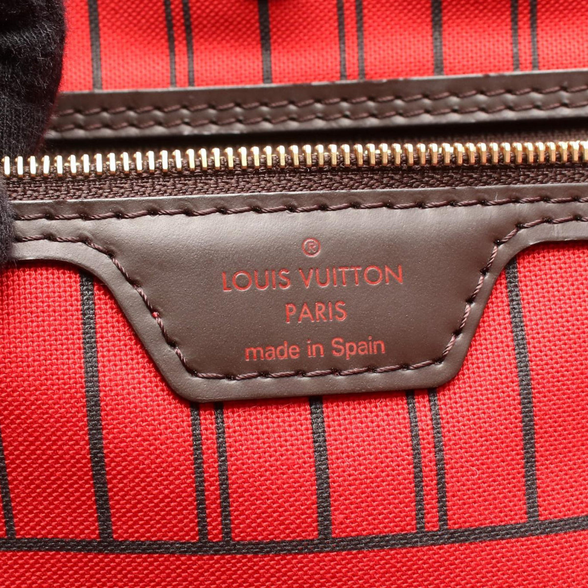 Louis Vuitton Damier Ebene Neverfull MM — Brown