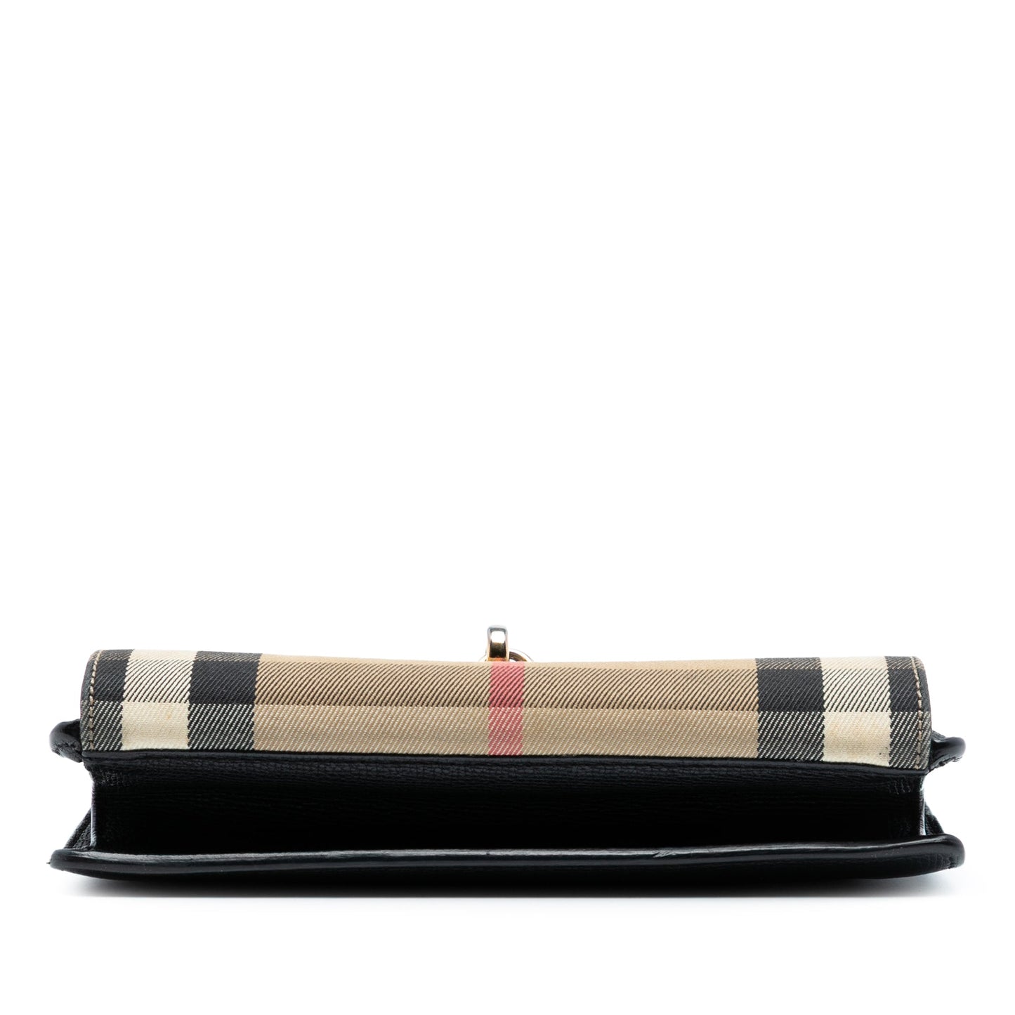Burberry Small Leather and House Check Canvas Derby Macken Crossbody