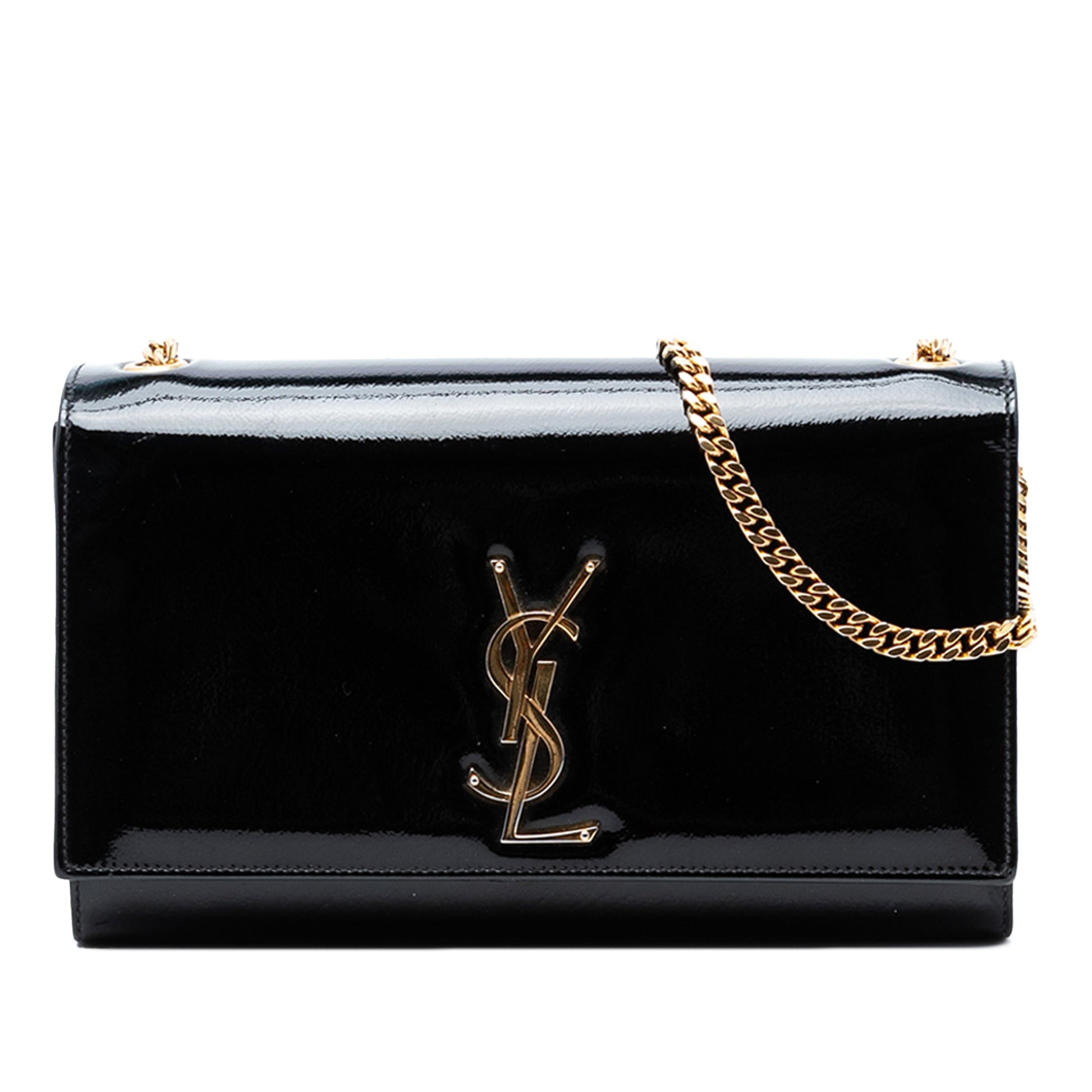 Saint Laurent Medium Patent Monogram Kate Crossbody