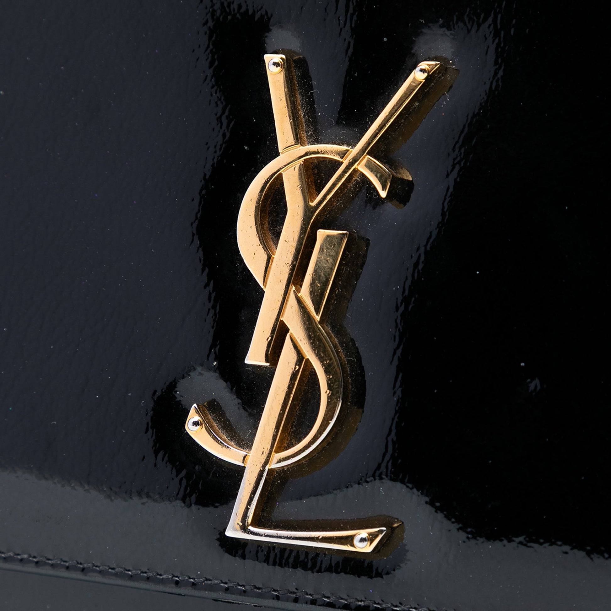 Saint Laurent Medium Patent Monogram Kate Crossbody
