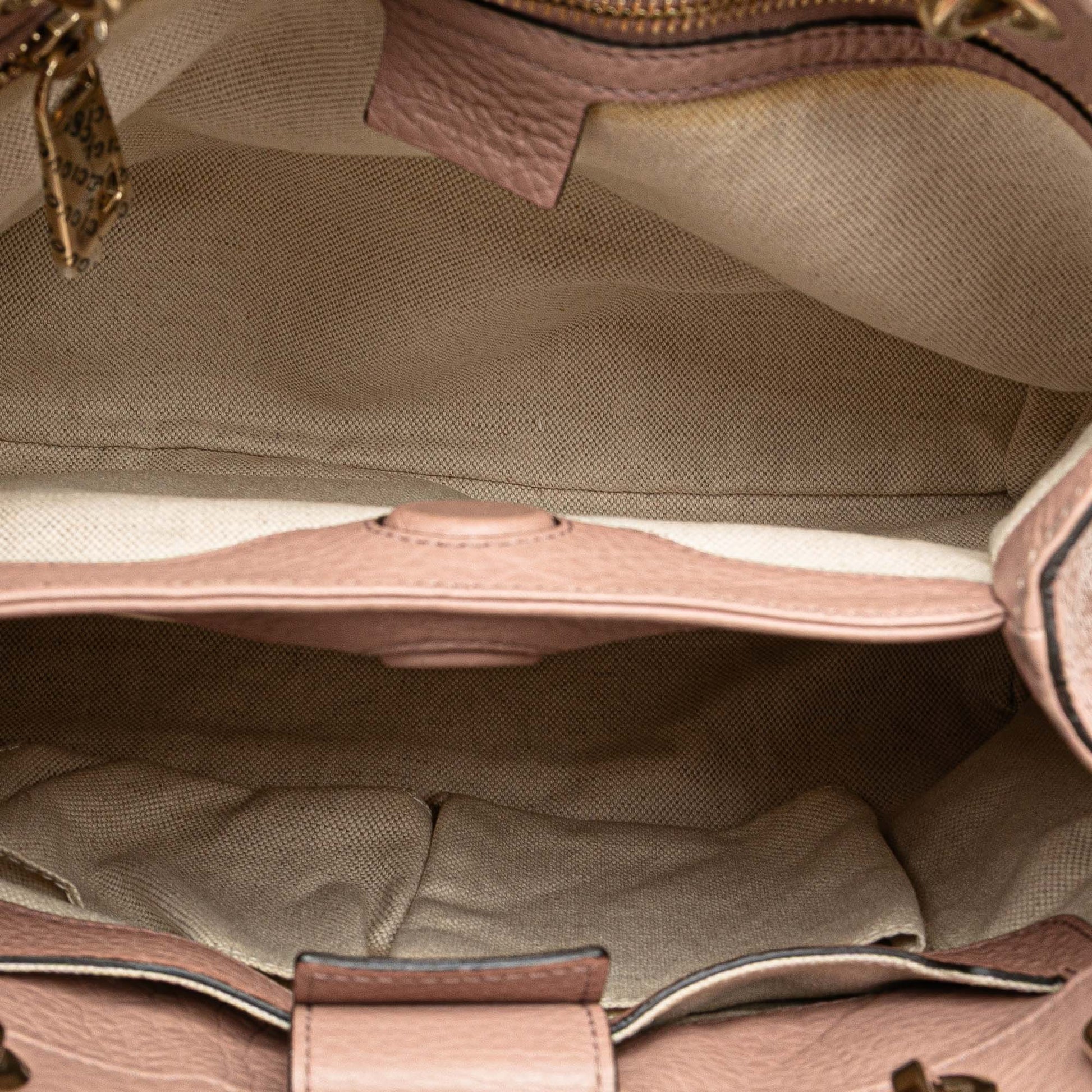 Gucci Small Calfskin Bamboo Shopper Satchel