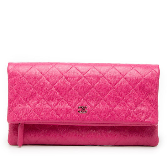 Quilted Caviar CC Beauty Foldover Clutch