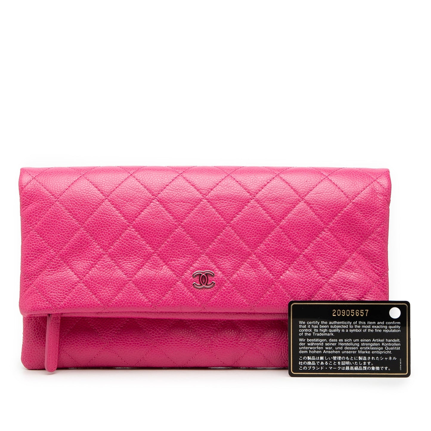 Quilted Caviar CC Beauty Foldover Clutch