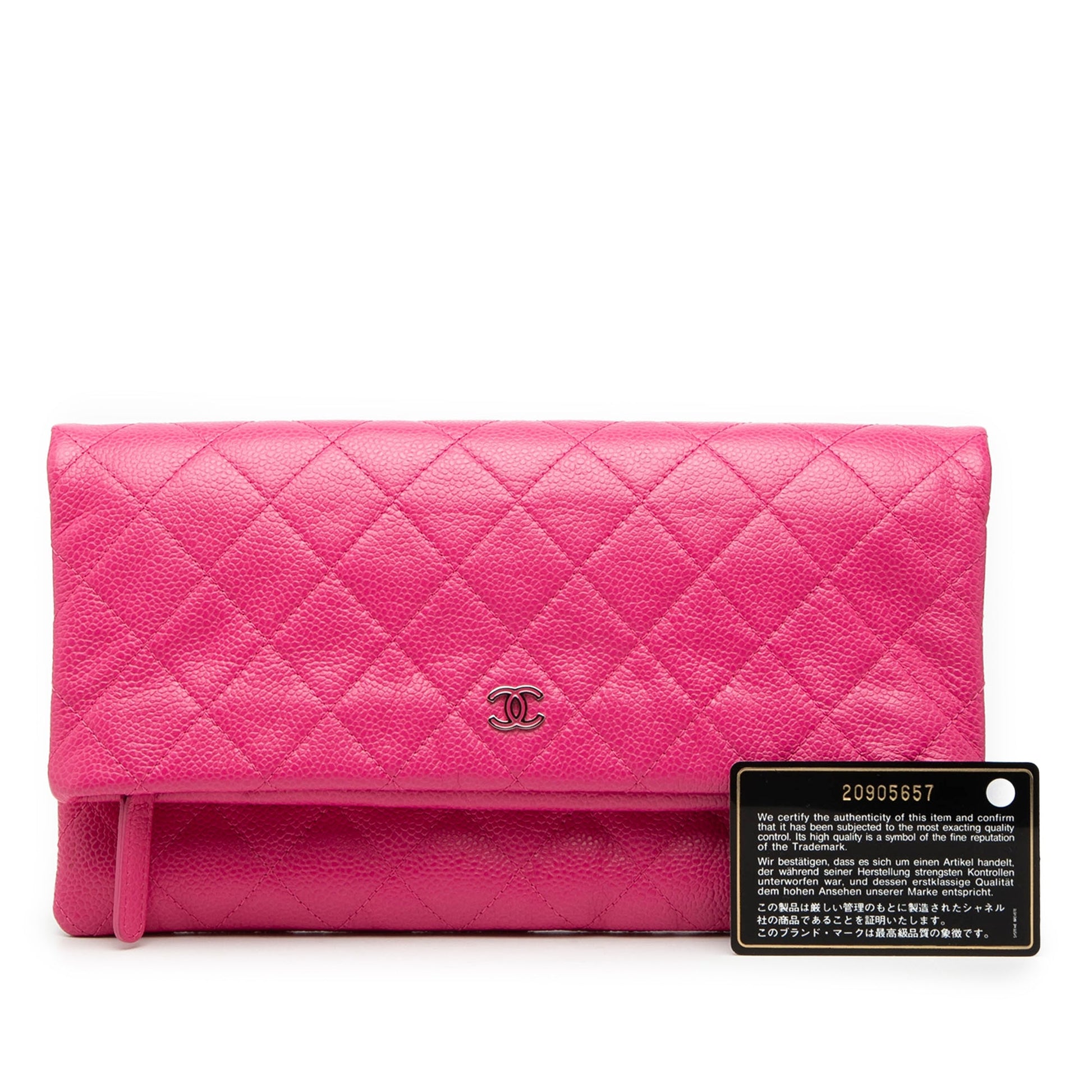 Quilted Caviar CC Beauty Foldover Clutch