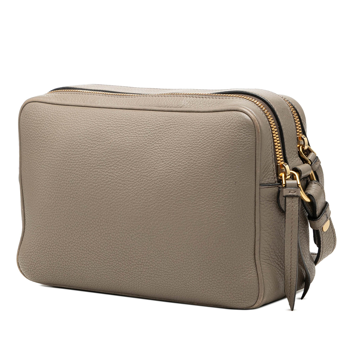 Prada Vitello Phenix Double Zip Camera Bag — Brown