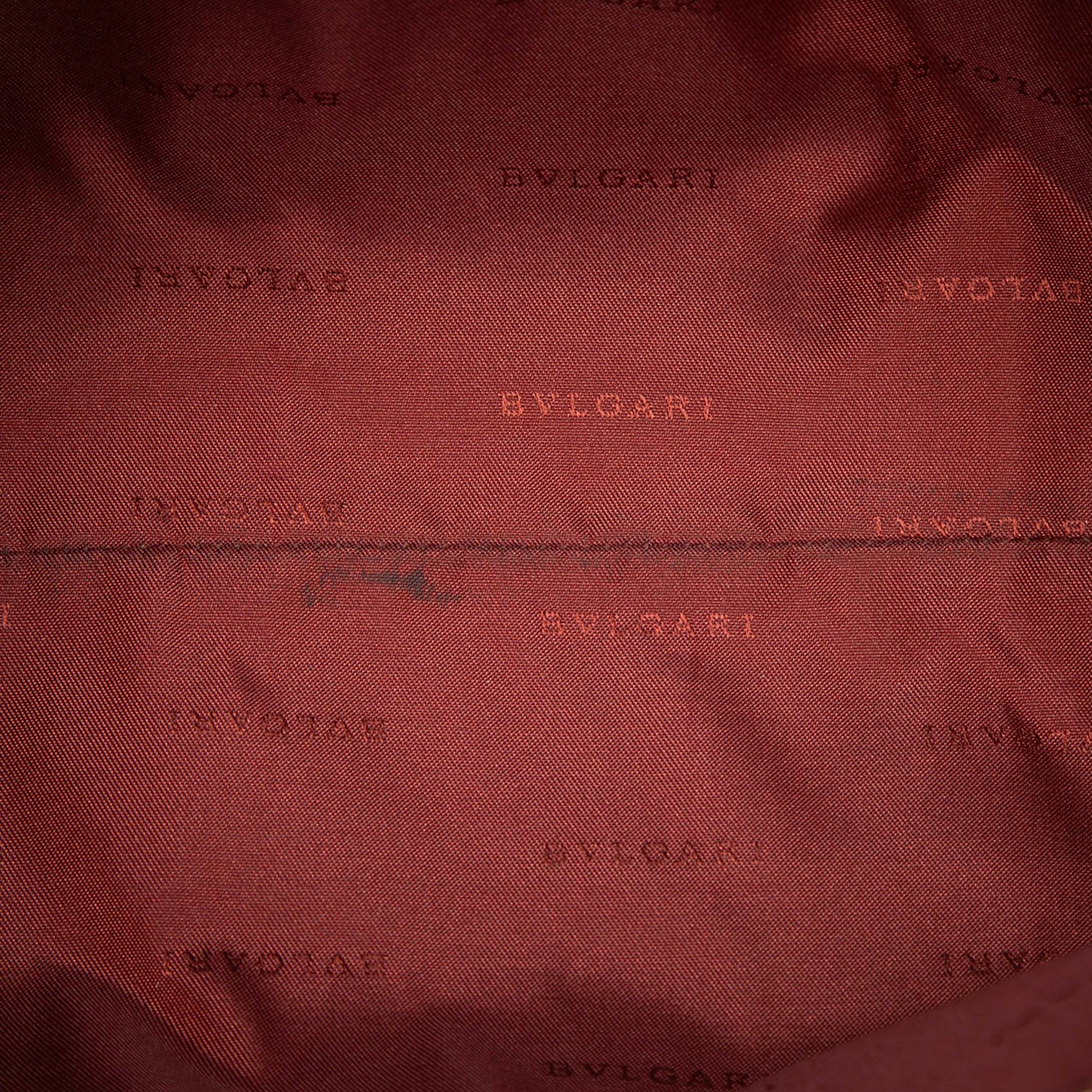 Bvlgari Leather Trimmed Canvas Tote