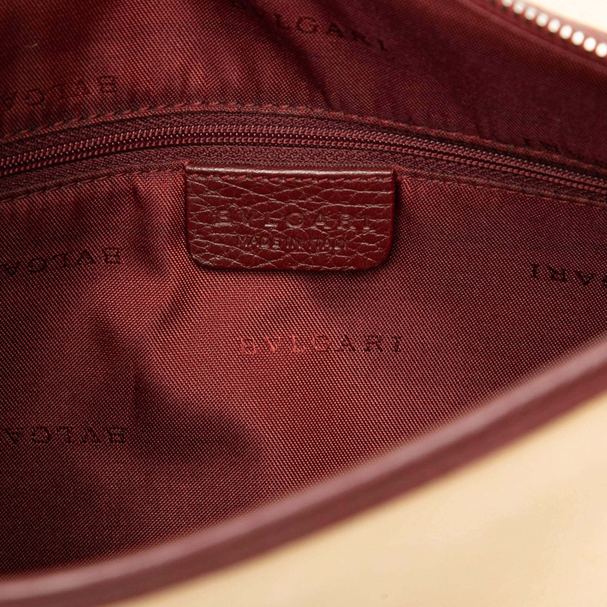 Bvlgari Leather Trimmed Canvas Tote