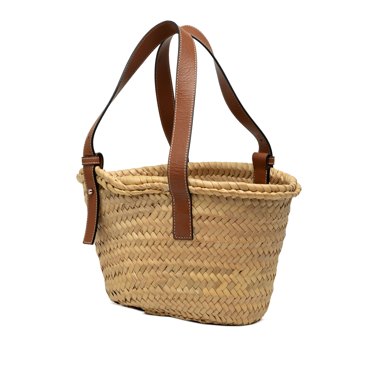 LOEWE Small Raffia Anagram Basket Tote