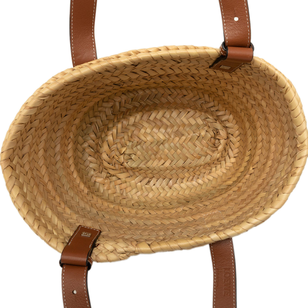 LOEWE Small Raffia Anagram Basket Tote
