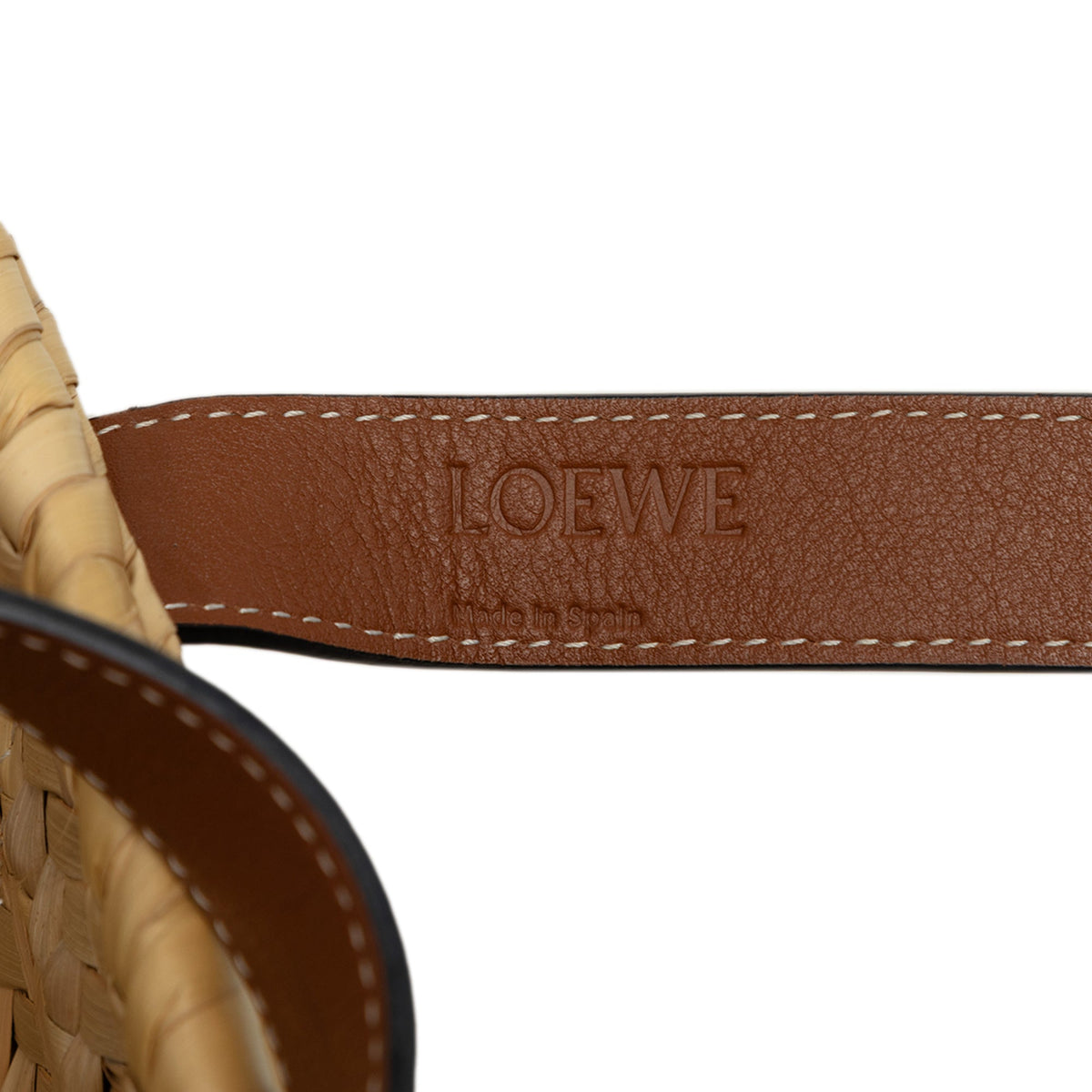 LOEWE Small Raffia Anagram Basket Tote