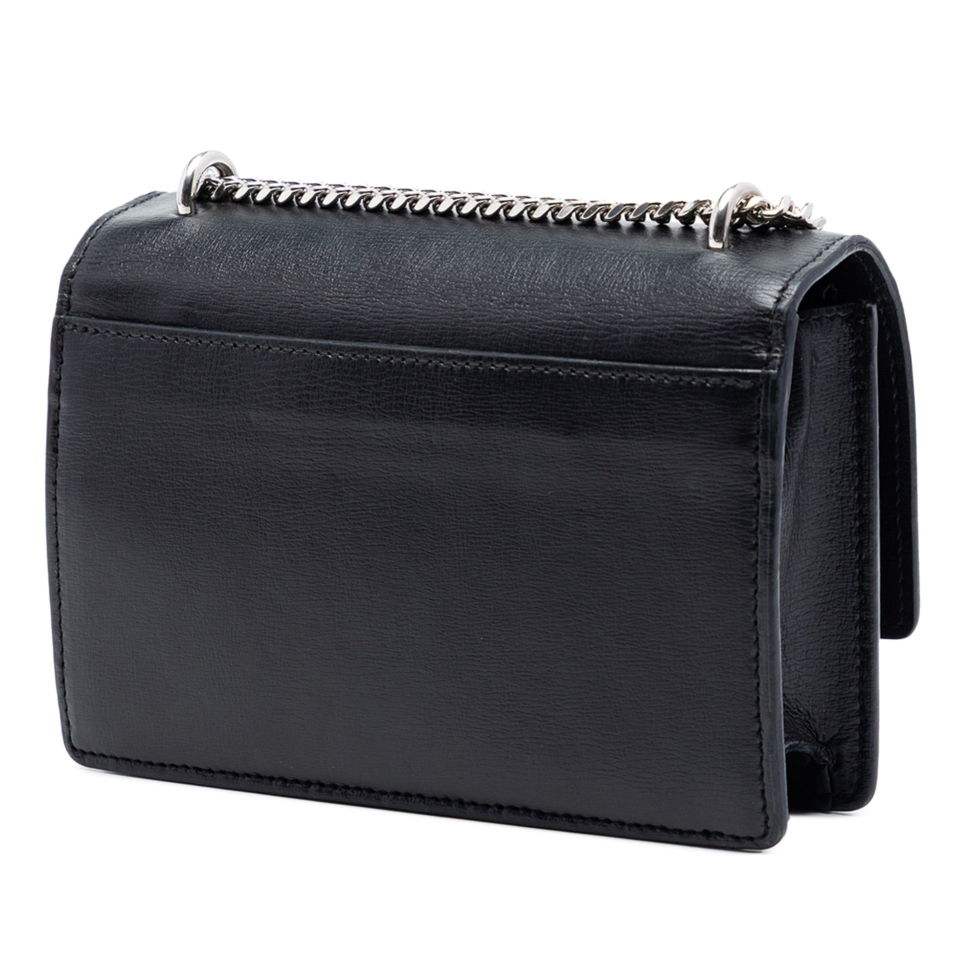 Saint Laurent Mini Calfskin Monogram Sunset Wallet on Chain