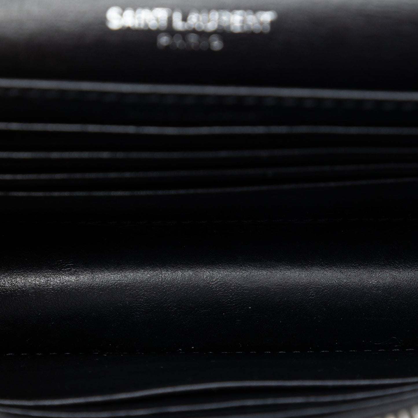 Saint Laurent Mini Calfskin Monogram Sunset Wallet on Chain