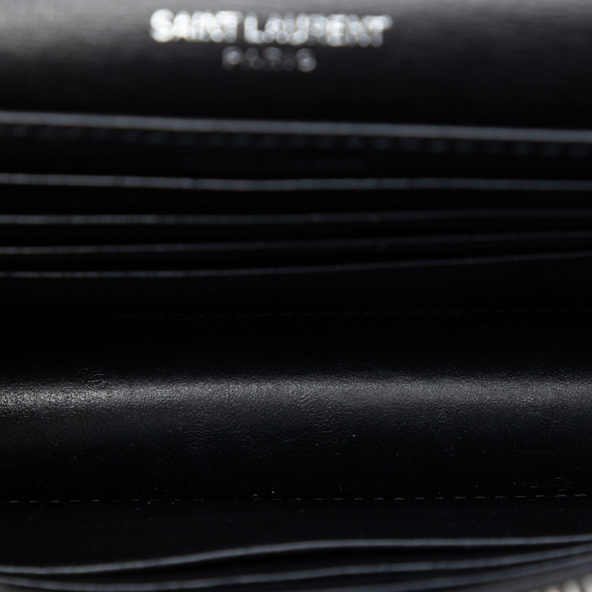 Saint Laurent Mini Calfskin Monogram Sunset Wallet on Chain
