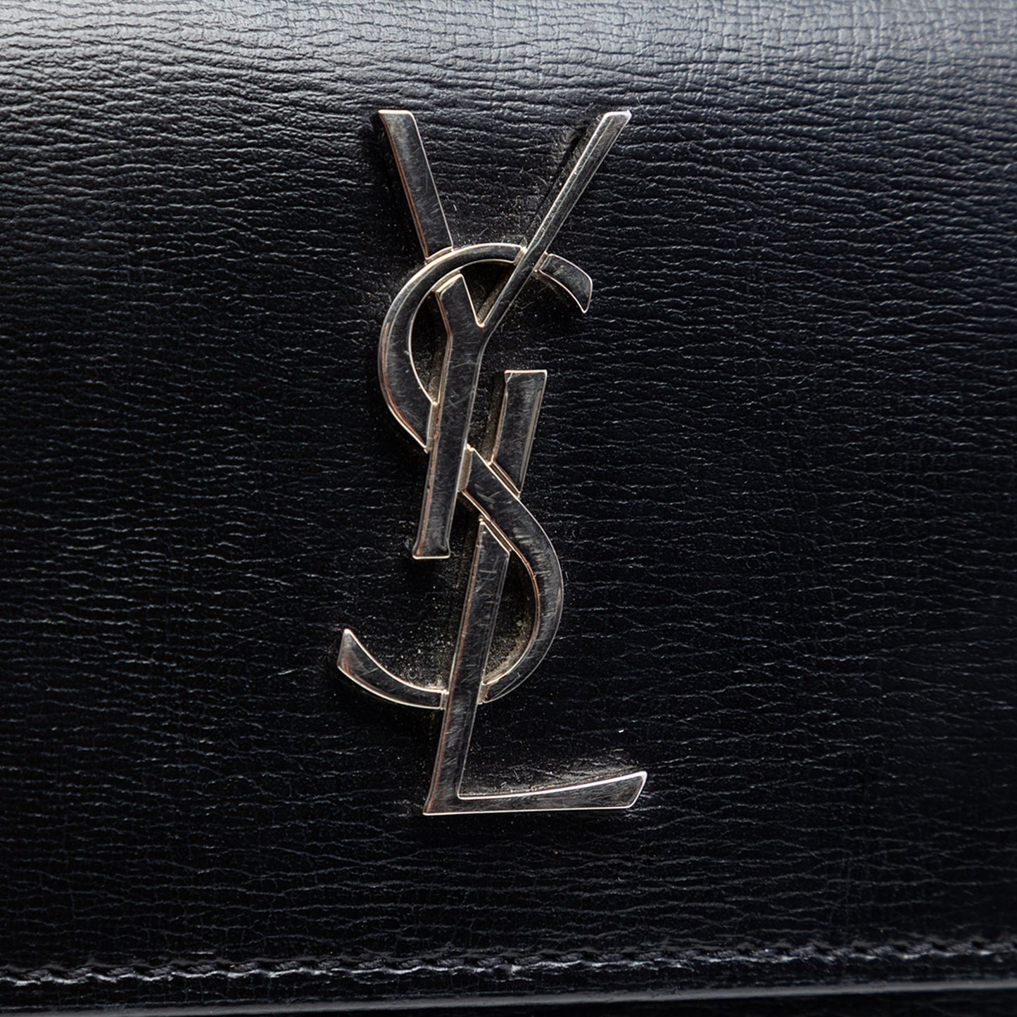 Saint Laurent Mini Calfskin Monogram Sunset Wallet on Chain