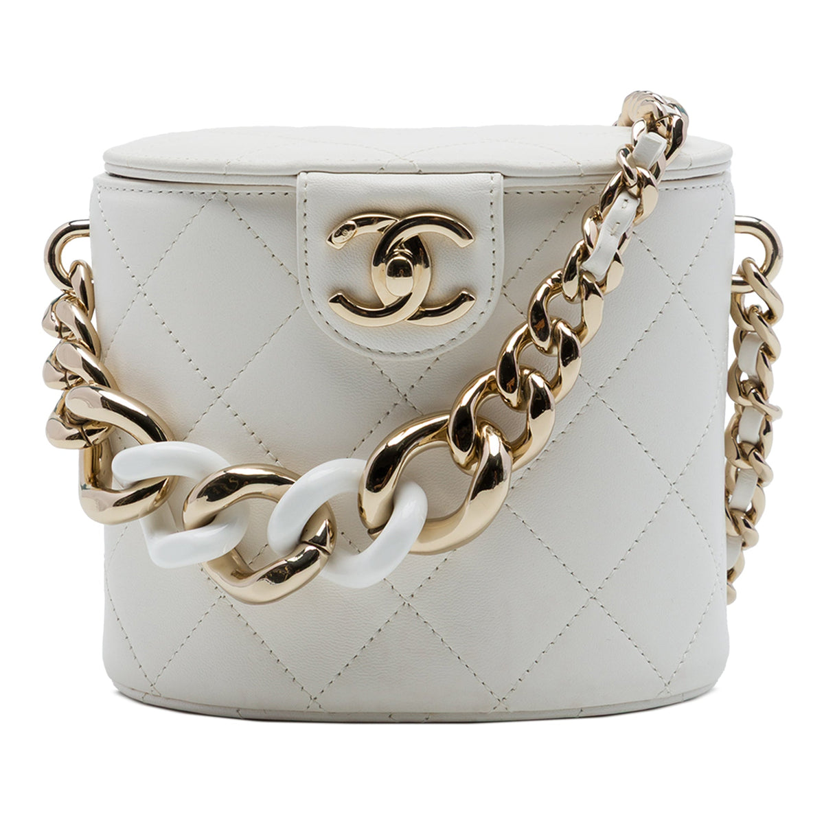 Chanel CC Lambskin Elegant Chain Vanity Case