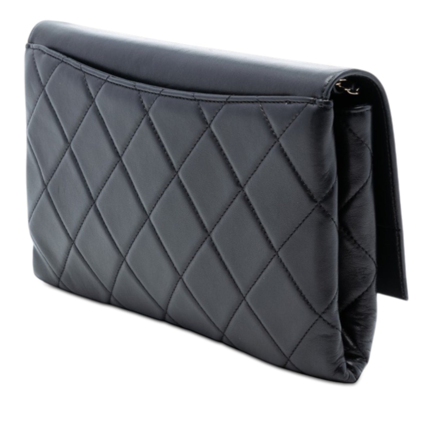 Chanel Quilted Lambskin Retro Label Shoulder Bag