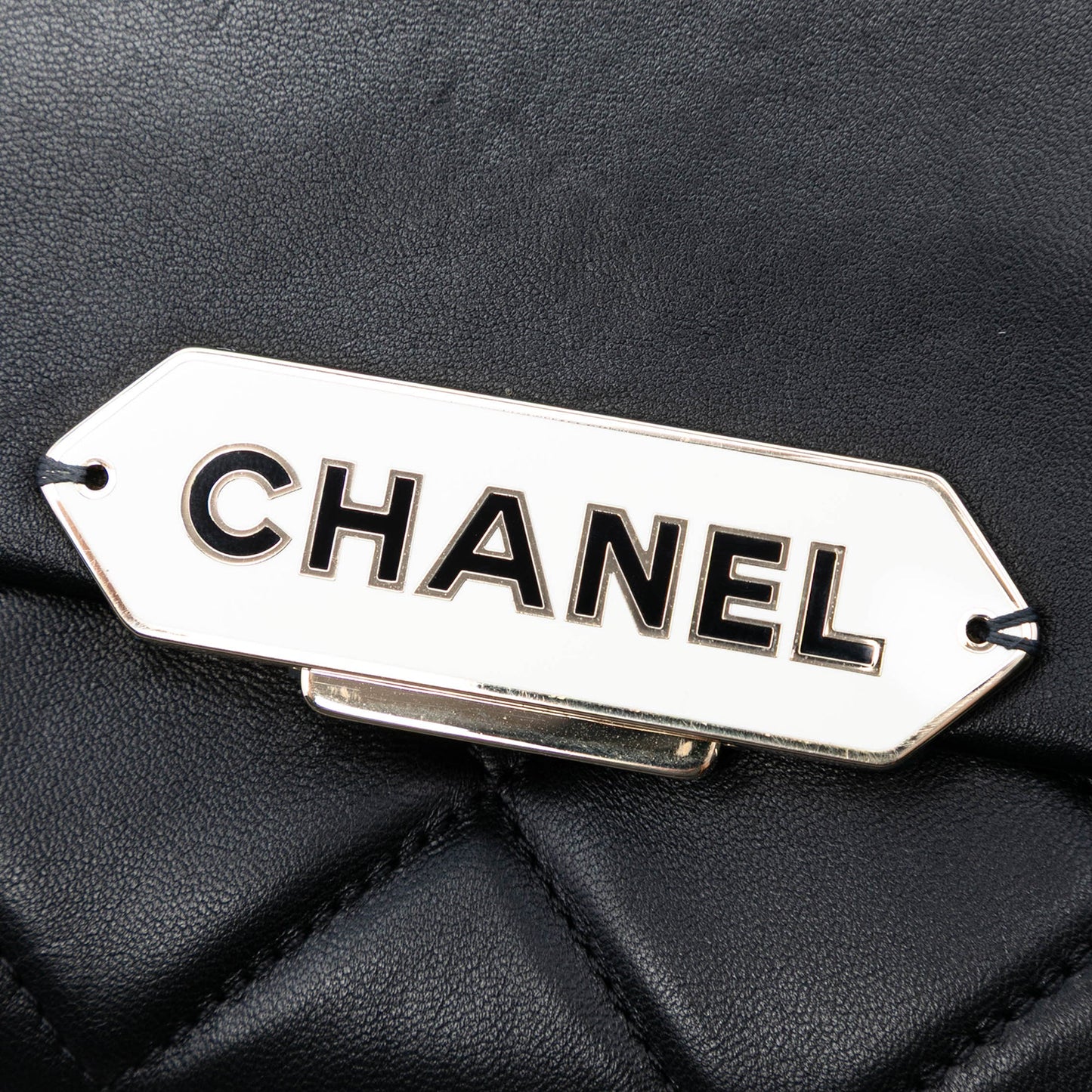 Chanel Quilted Lambskin Retro Label Shoulder Bag