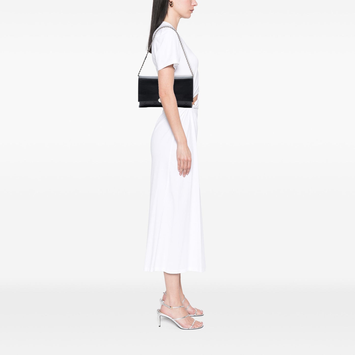 Chanel Quilted Lambskin Retro Label Shoulder Bag