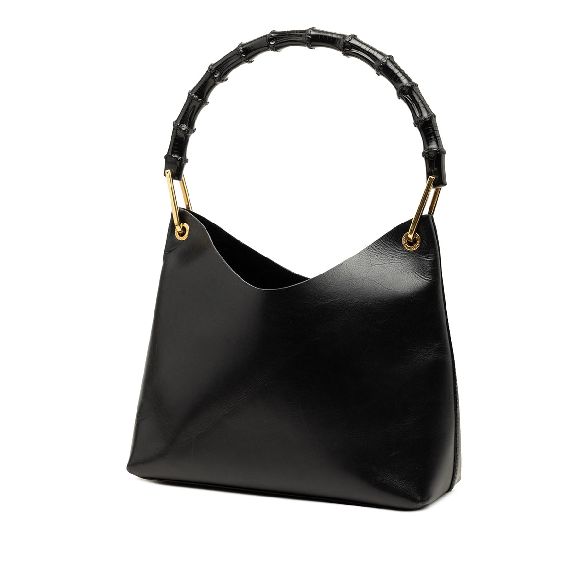 Gucci Calfskin Bamboo Shoulder Bag