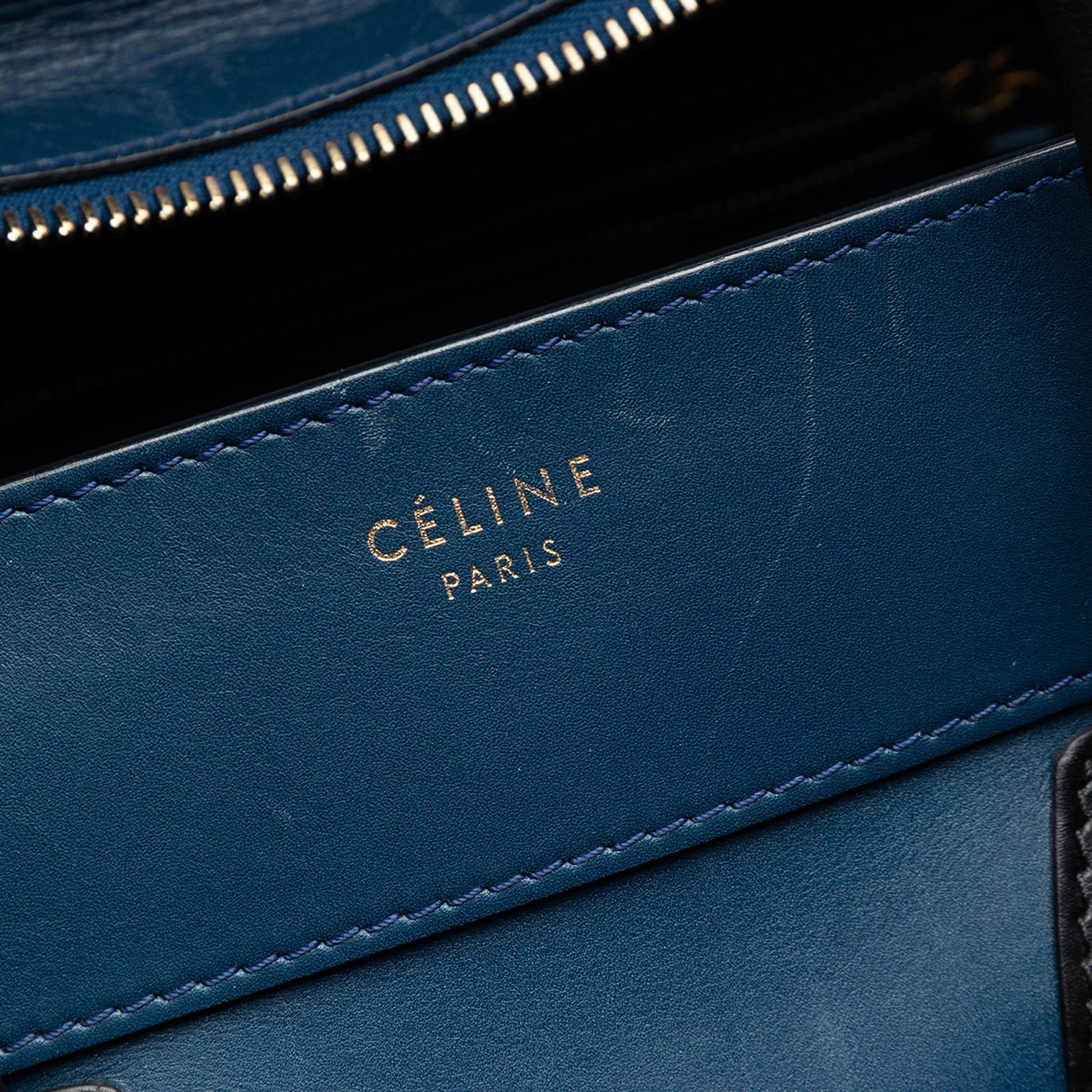 Celine Large Bicolor Leather Phantom Luggage Tote