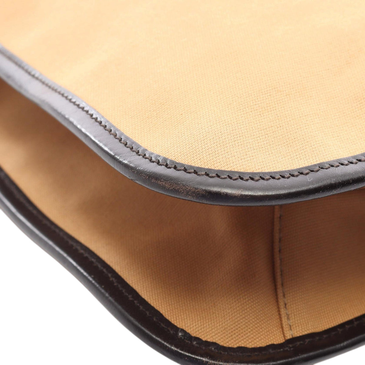 Gucci Canvas Web Shoulder Bag — Beige