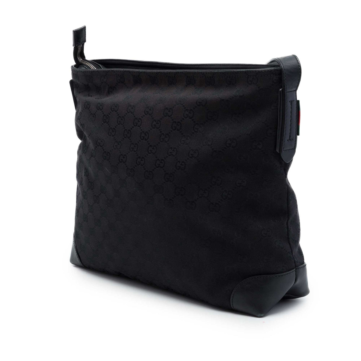Gucci GG Canvas Web Crossbody — Black