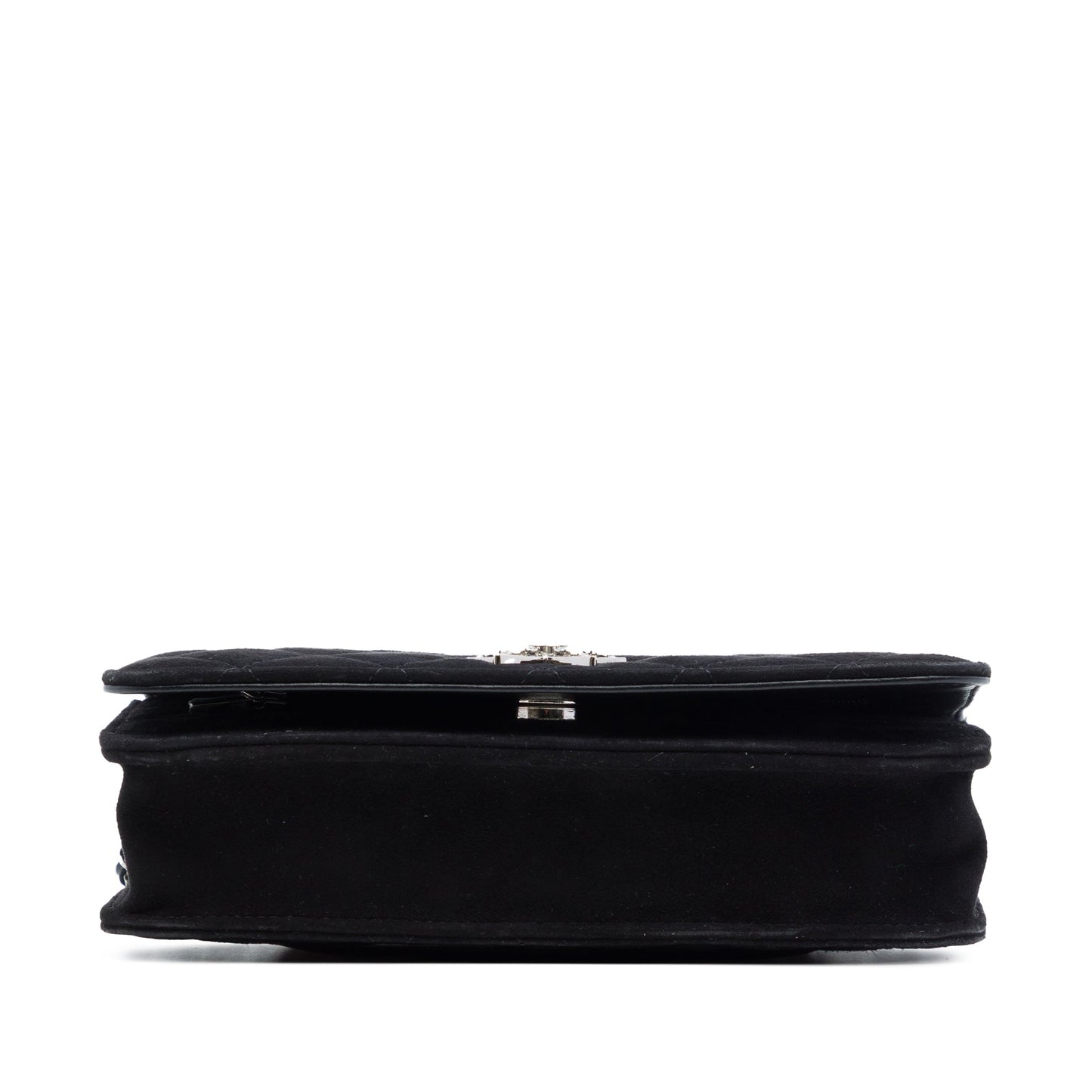 Chanel Quilted Suede Cocostellar Wallet on Chain