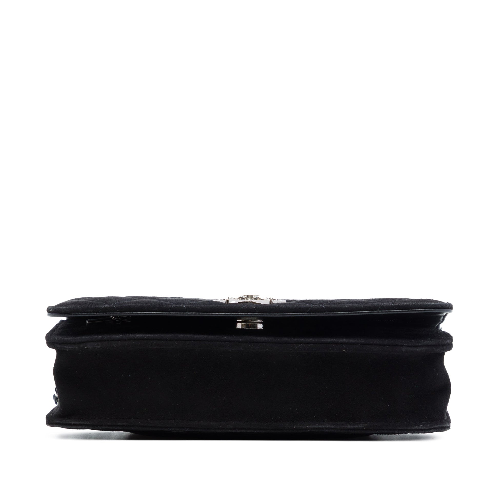 Chanel Quilted Suede Cocostellar Wallet on Chain