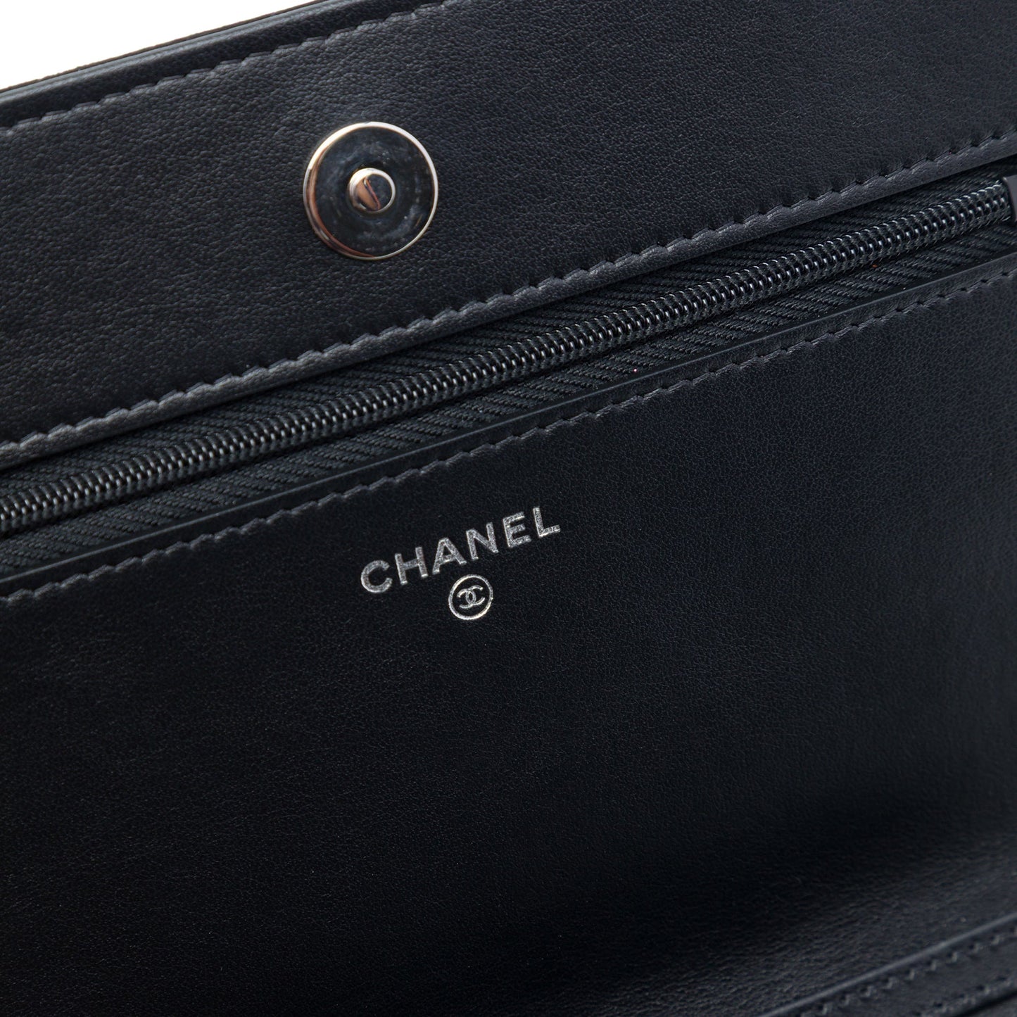 Chanel Quilted Suede Cocostellar Wallet on Chain