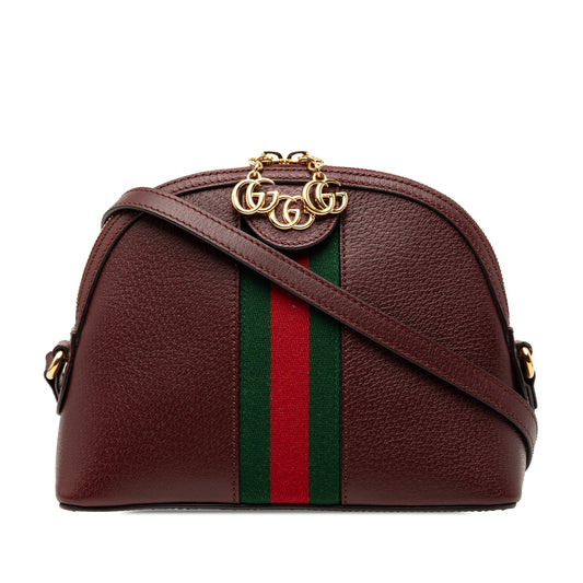 Small Calfskin Web Ophidia Dome Crossbody
