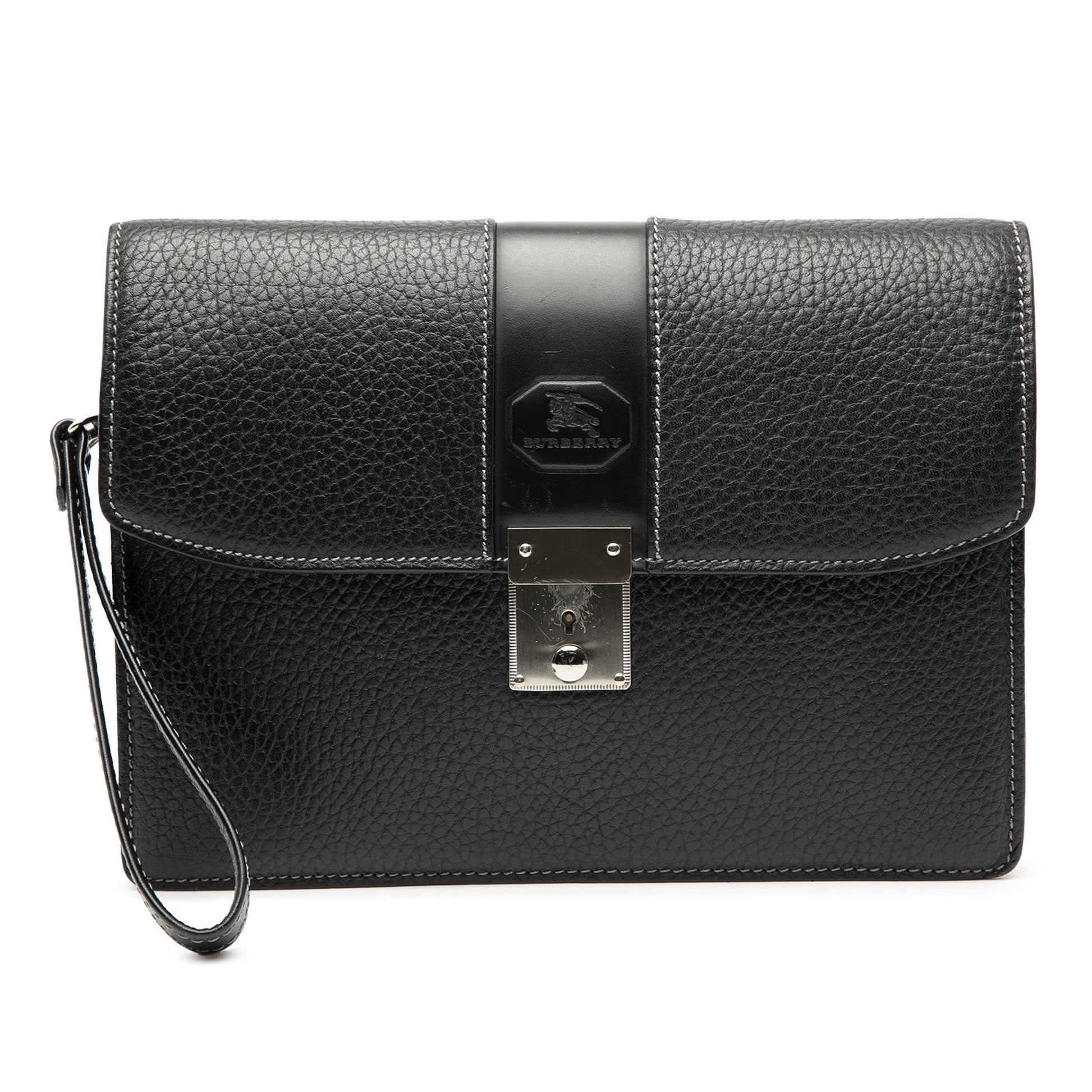 Burberry Calf Leather Clutch