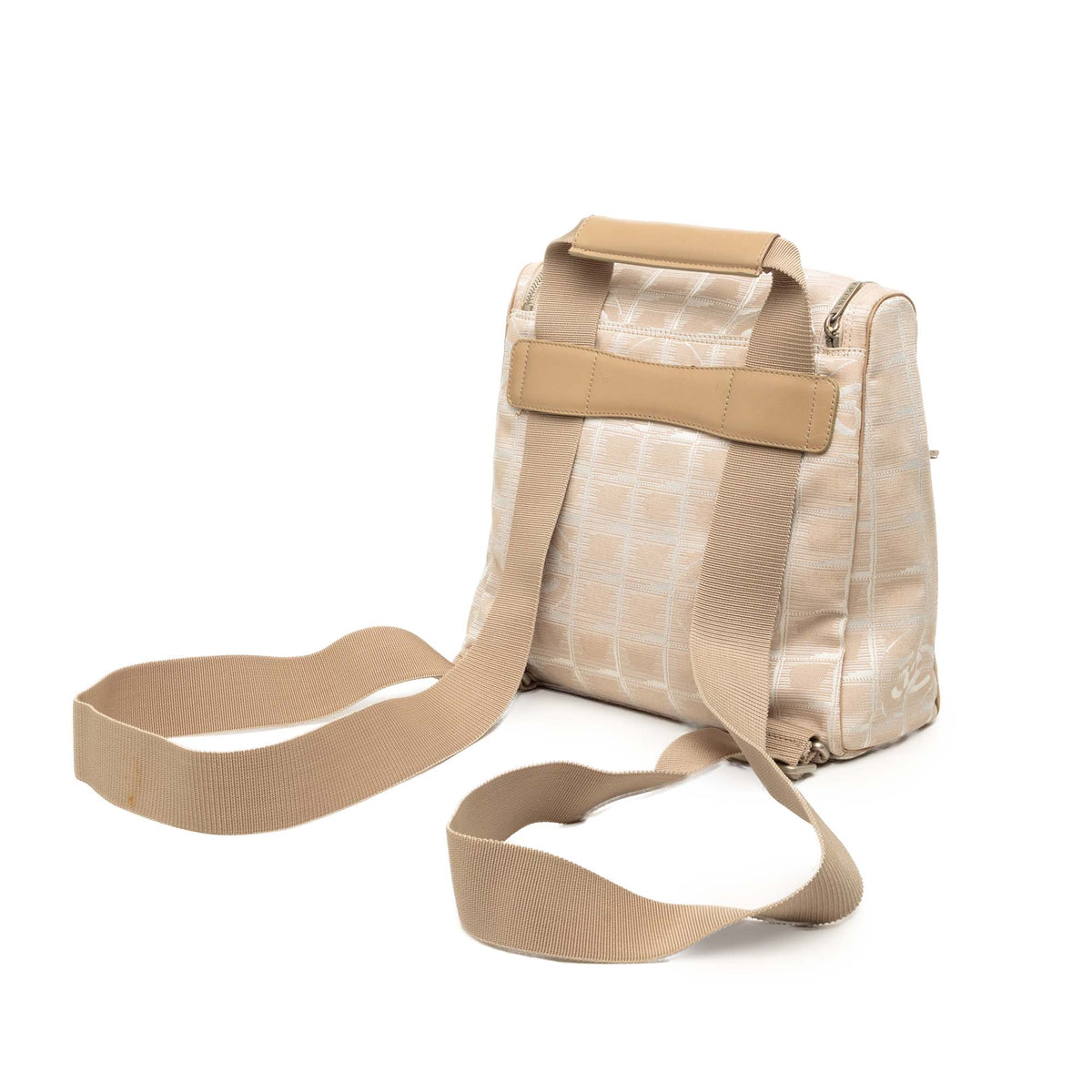 Chanel New Travel Line Nylon Backpack — Beige
