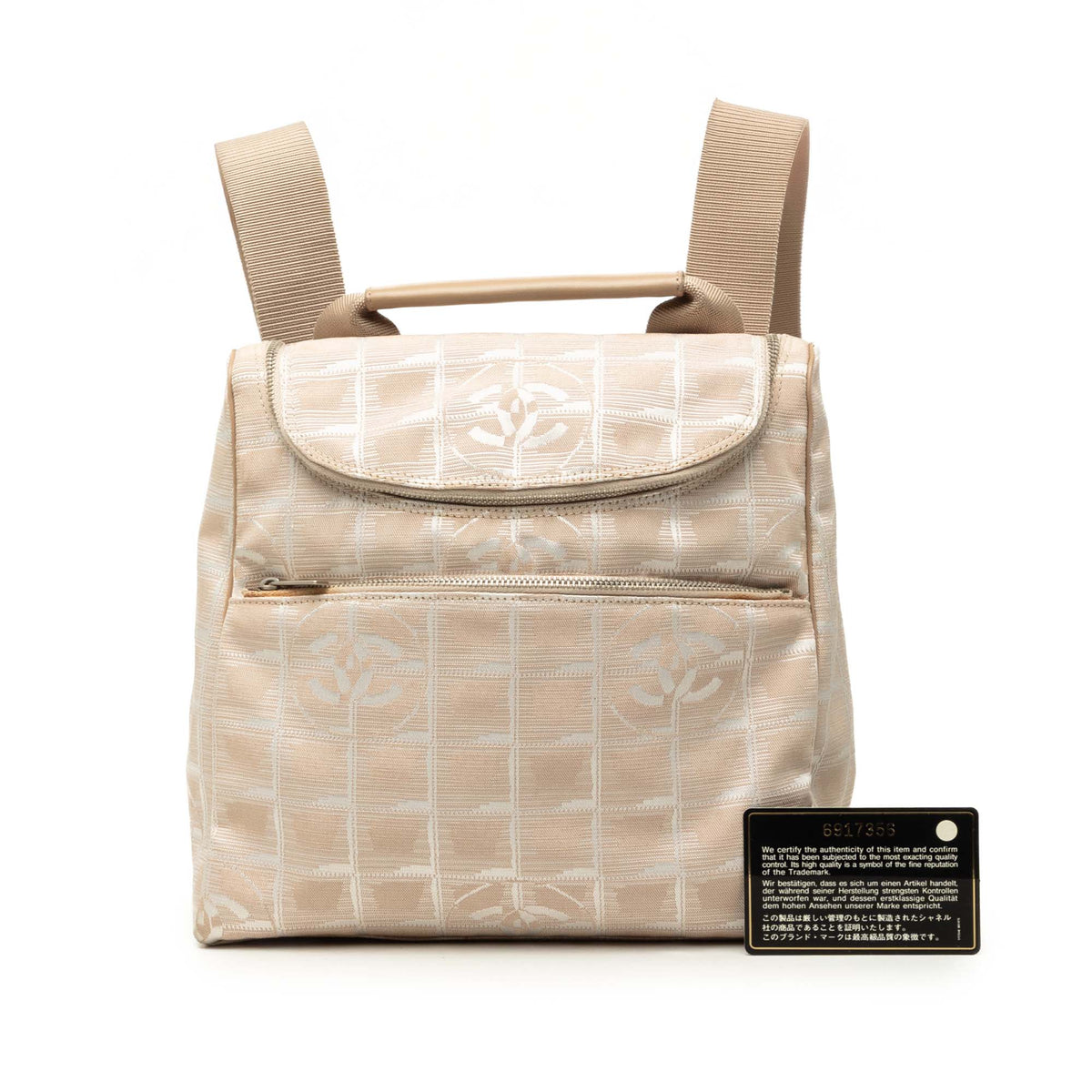 Chanel New Travel Line Nylon Backpack — Beige