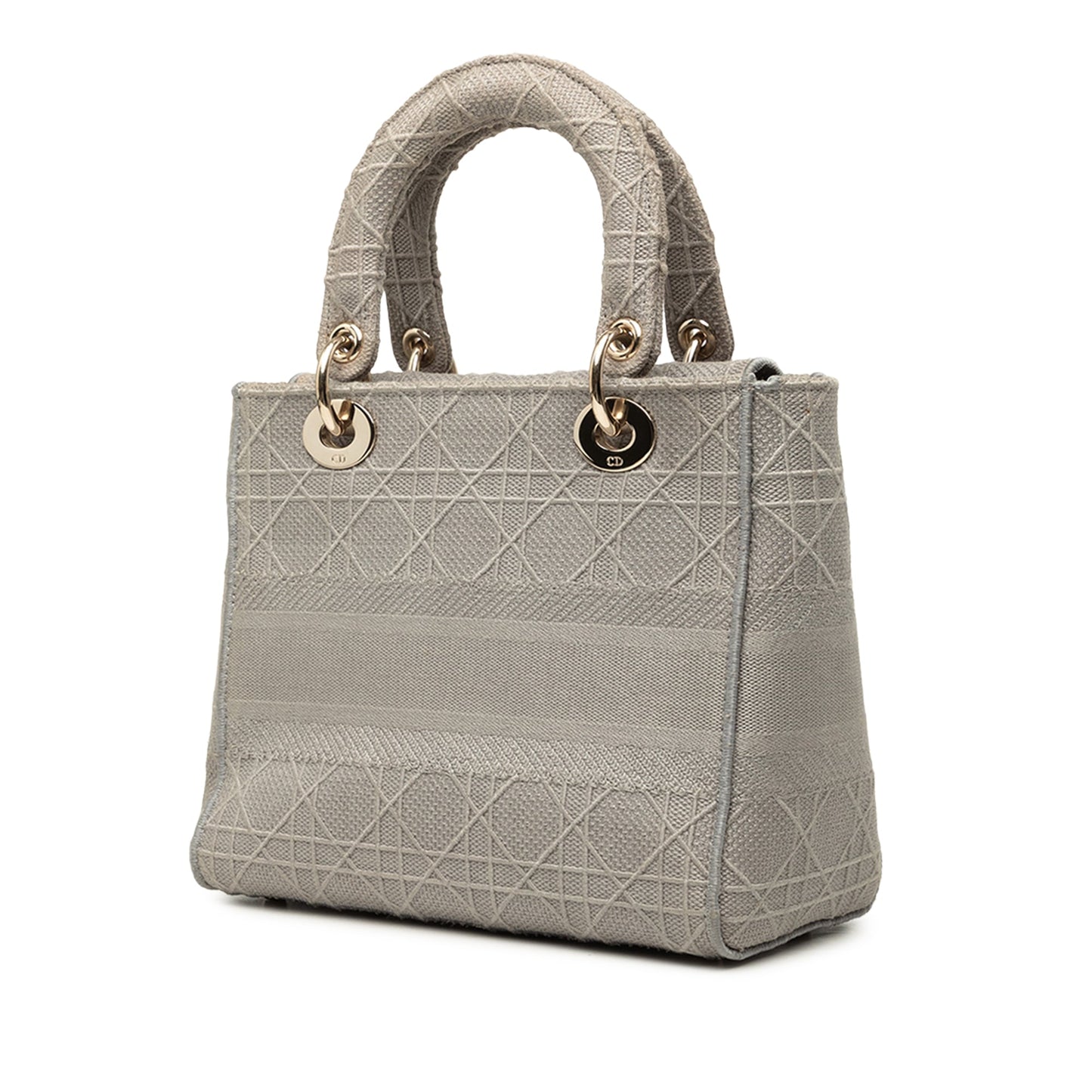 Dior Medium Embroidered Canvas Cannage Lady D Lite