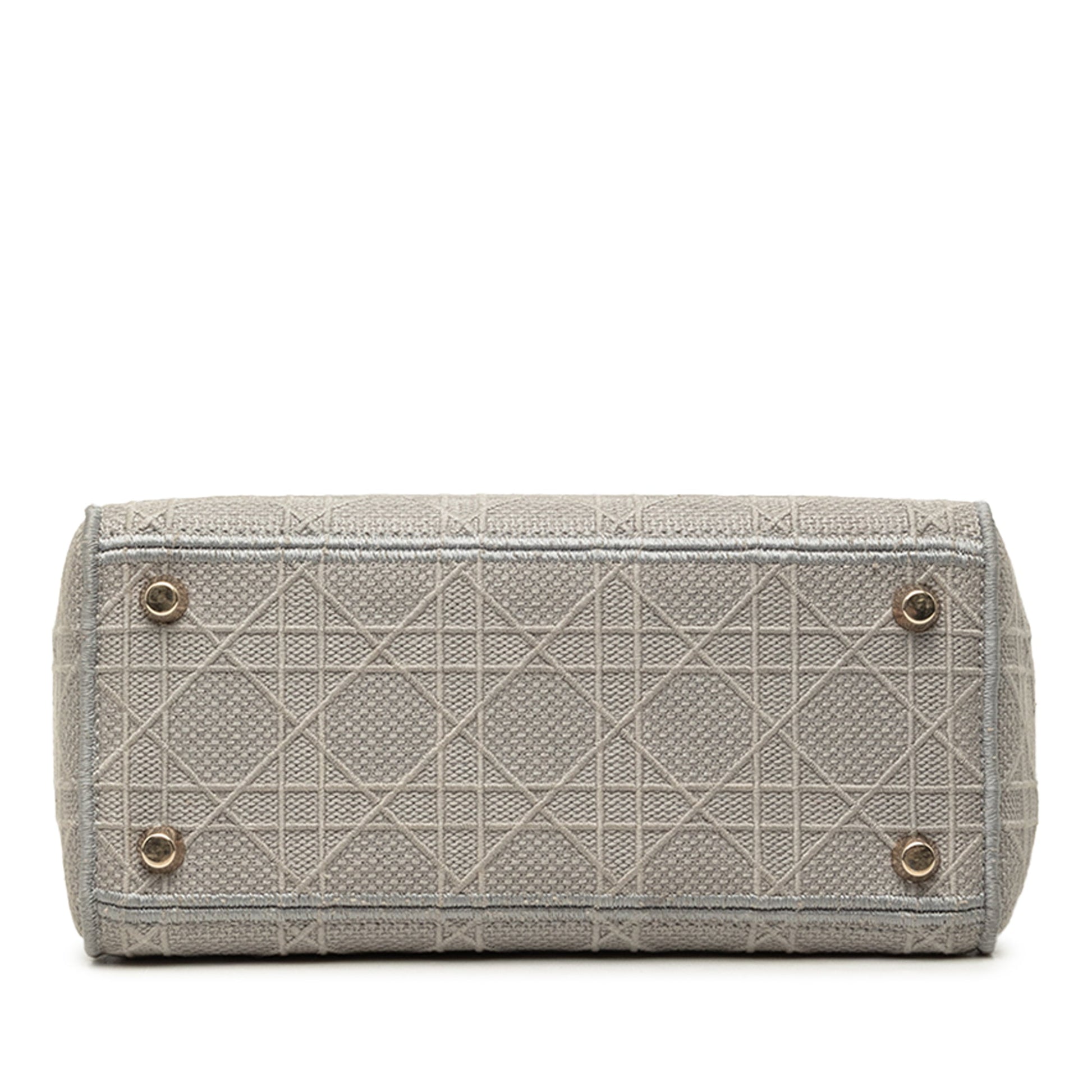 Dior Medium Embroidered Canvas Cannage Lady D Lite