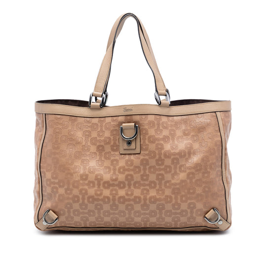 Gucci Leather Abbey D Ring Horsebit Tote