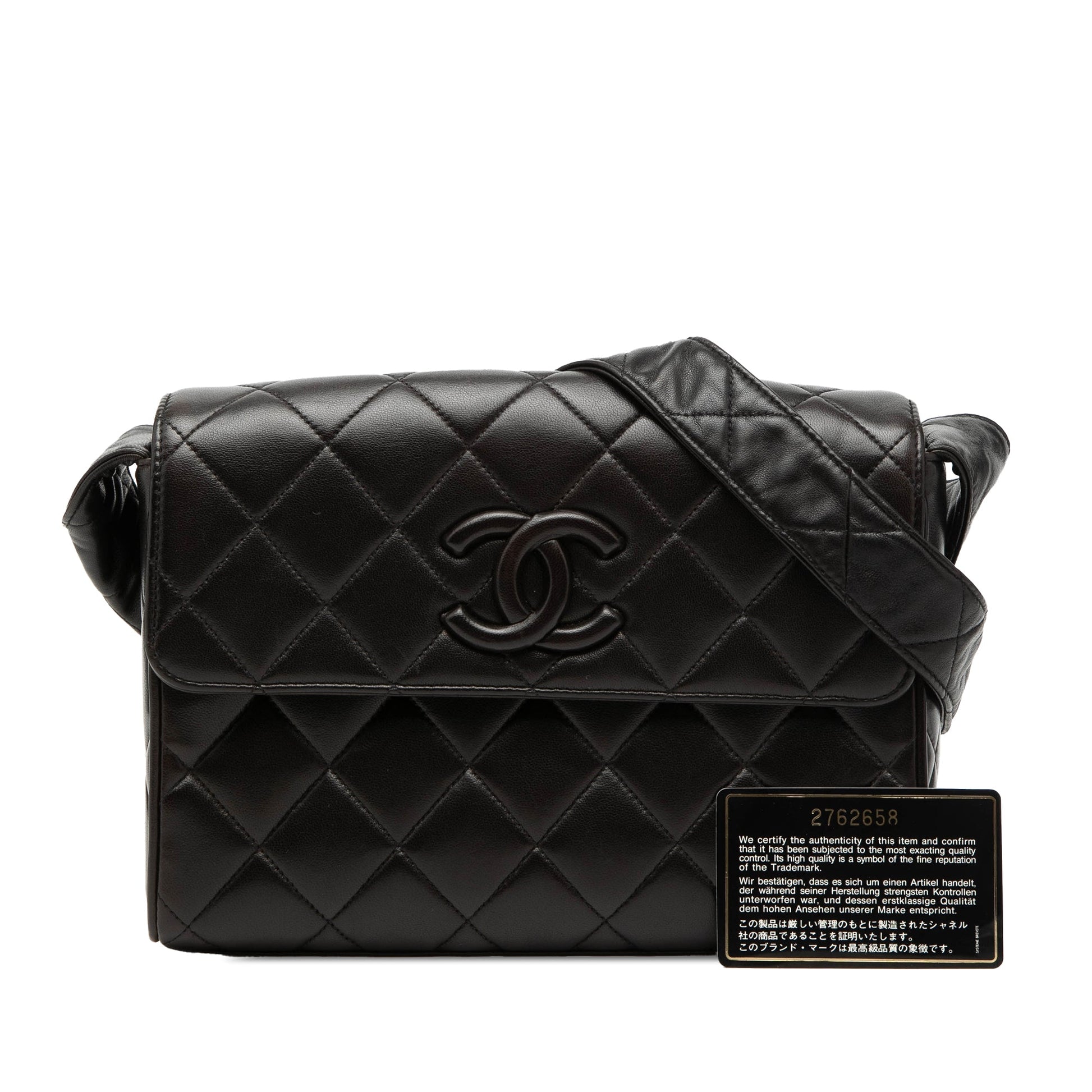 CC Quilted Lambskin Flap Crossbody