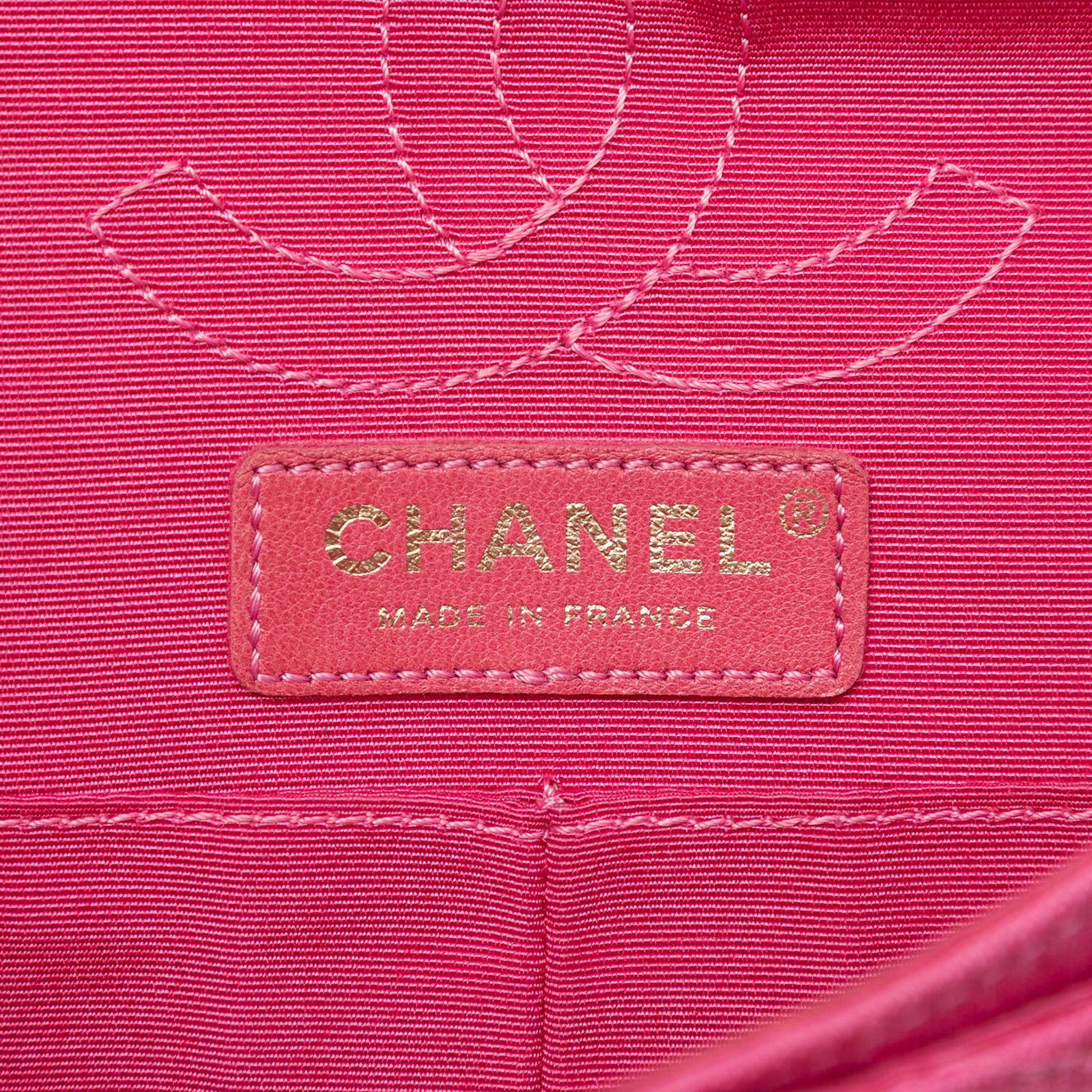 Chanel Croc Quilted Jersey Reissue 2.55 East West Double Flap