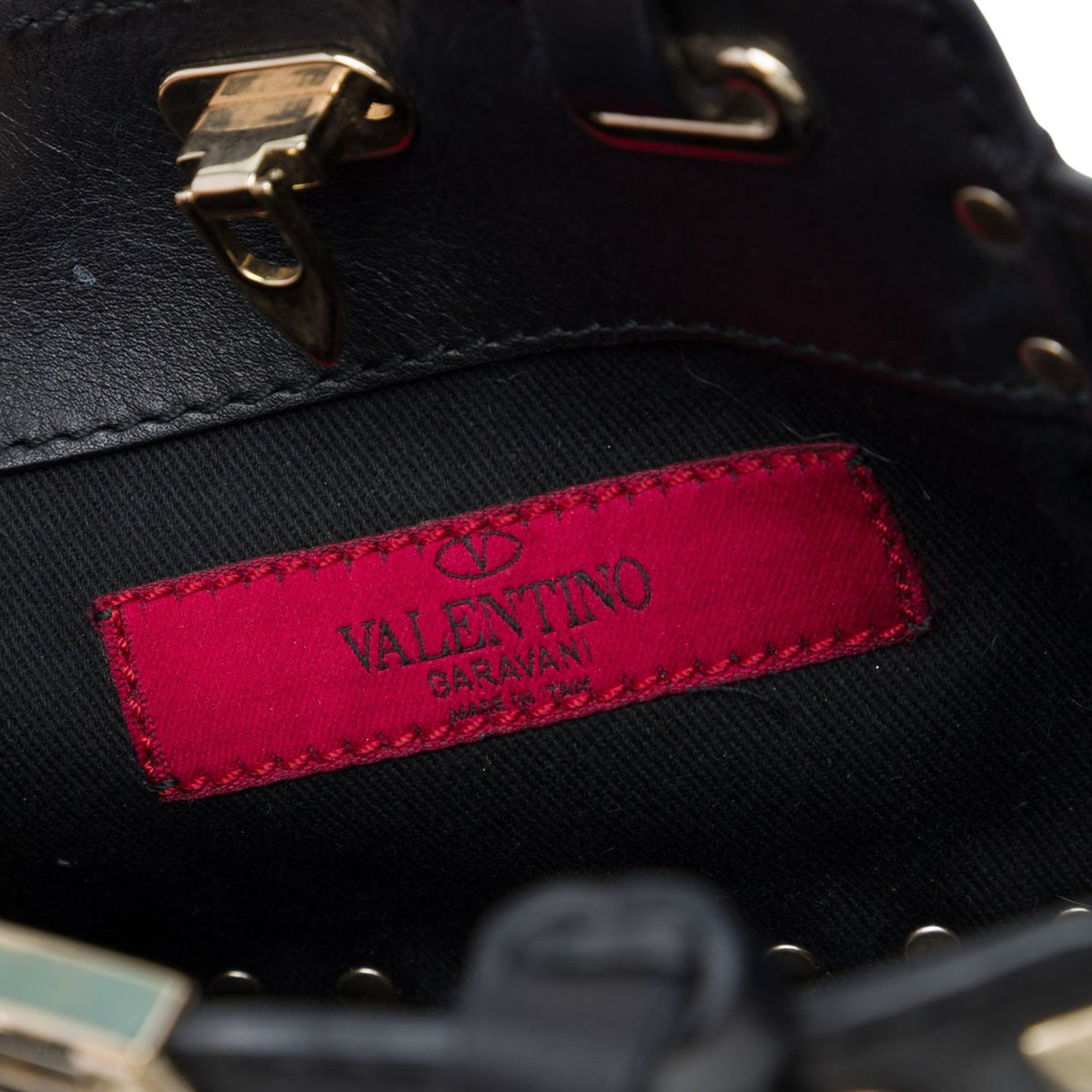 Valentino Micro Leather Rockstud Trapeze Satchel
