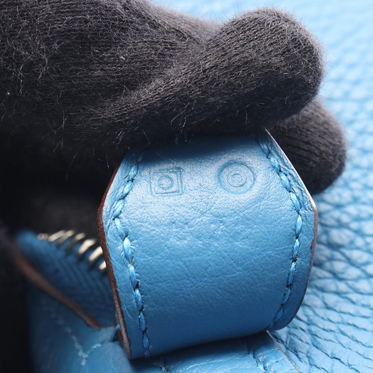 Hermès Clemence Bolide 31 — Blue