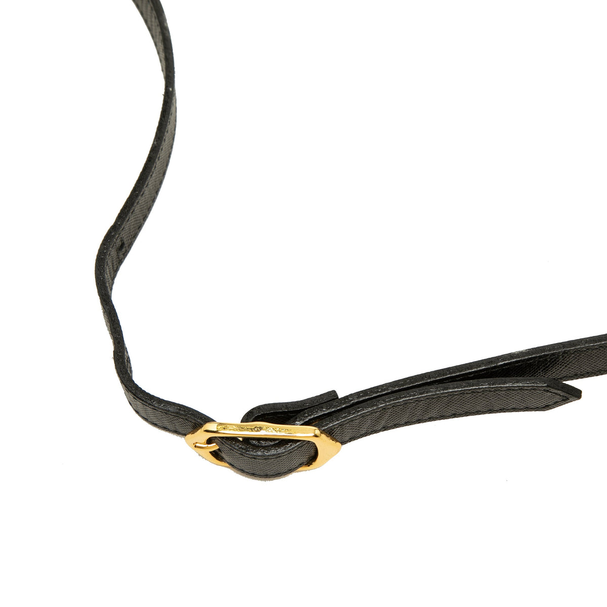 Saint Laurent Leather Monogram Crossbody — Black