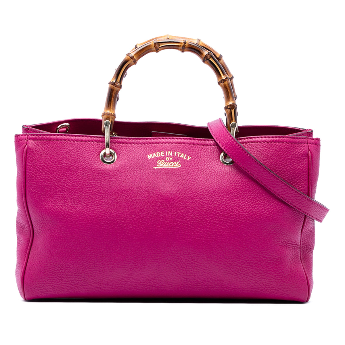 Gucci Medium Calfskin Bamboo Shopper Satchel
