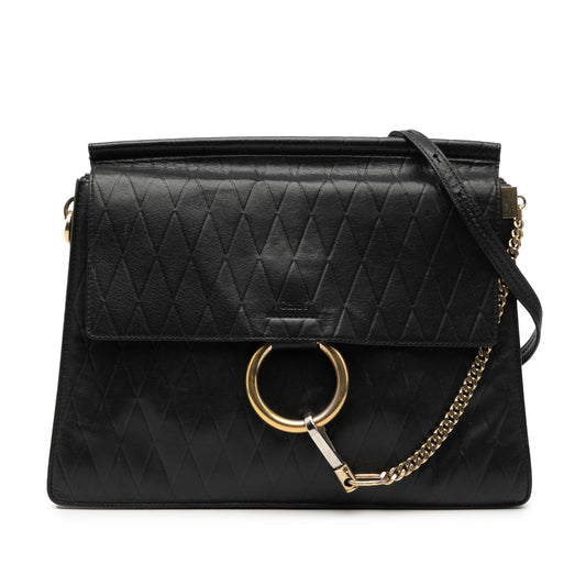 Chloé Medium Diamond Embossed Calfskin Faye Shoulder bag