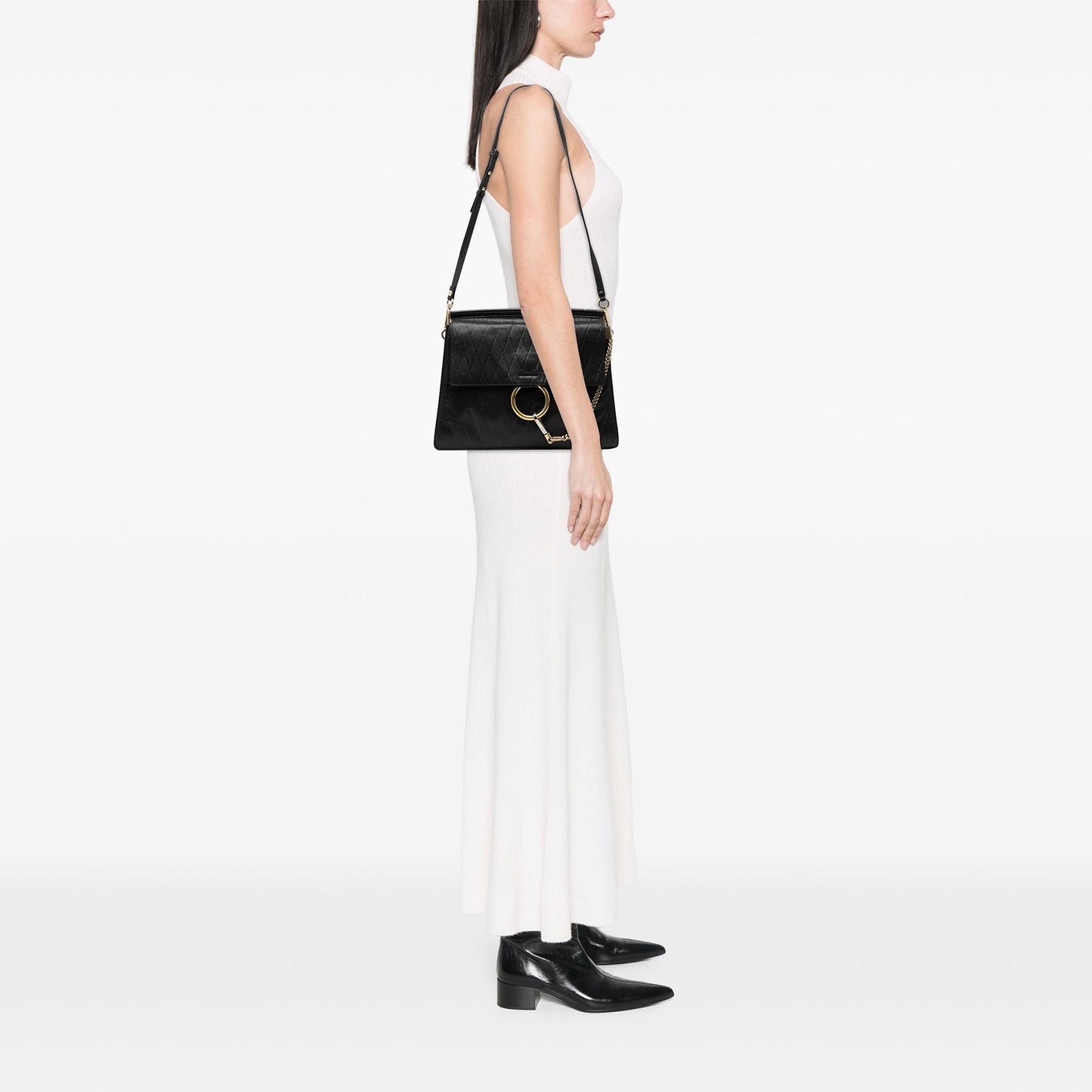 Chloé Medium Diamond Embossed Calfskin Faye Shoulder bag