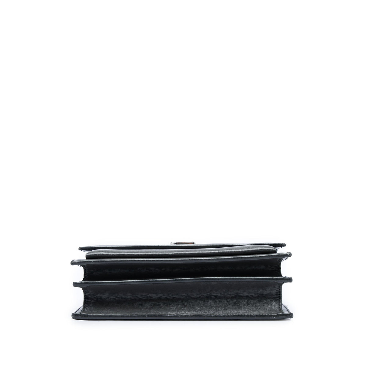Saint Laurent Medium Calfskin Monogram Sunset Crossbody — Black